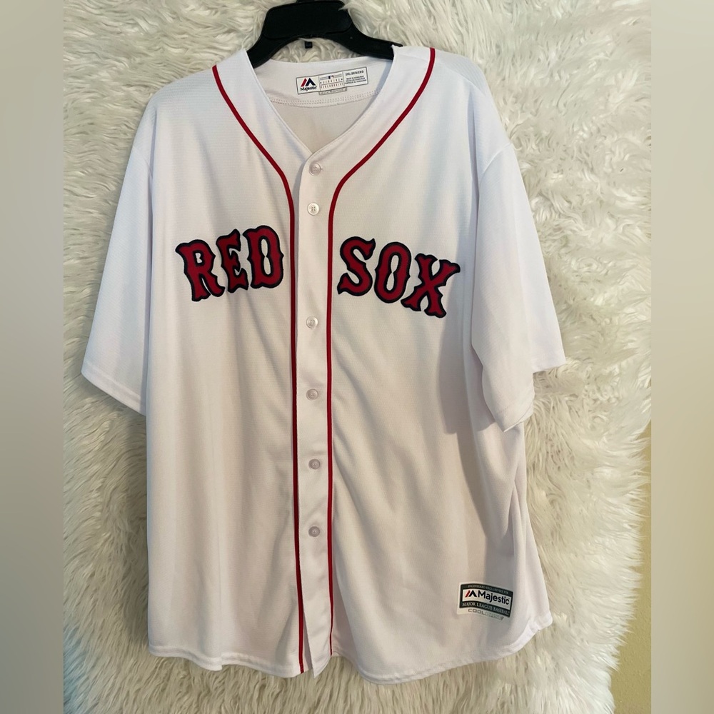 Boston Red Sox Majestic Cool Base Men’s White Baseball Jersey. Size 2XL